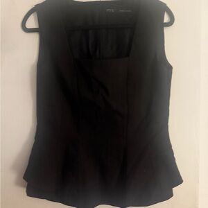 Zara Elegant Black Sleeveless Blouse